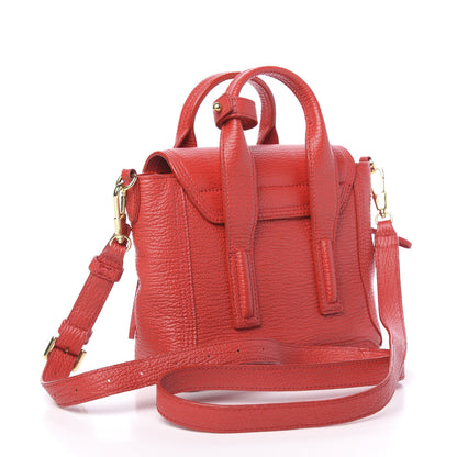 3.1 Phillip Lim 3.1 Textured Calfskin Mini Pashli Satchel Red 3 of 10