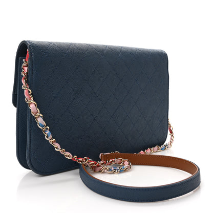 Chanel Grained Calfskin Quilted Cuba Flap Blue 3 of 10