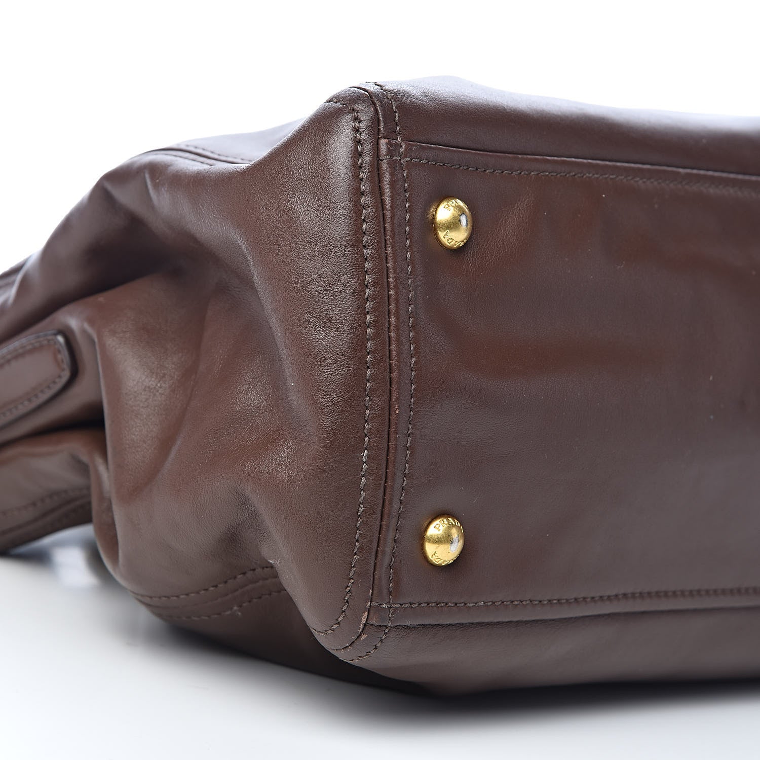 Prada Soft Calf Double Zip Shoulder Bag Nocciolo 10 of 12