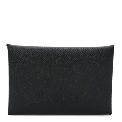 Hermes Epsom Calvi Card Case Black 1 of 7