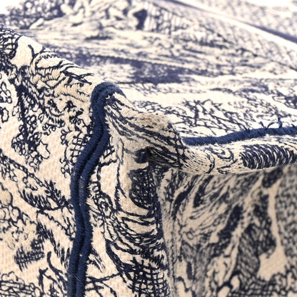 Christian Dior Canvas Embroidered Large Dioriviera Toile De Jouy Book Tote Blue 14 of 14