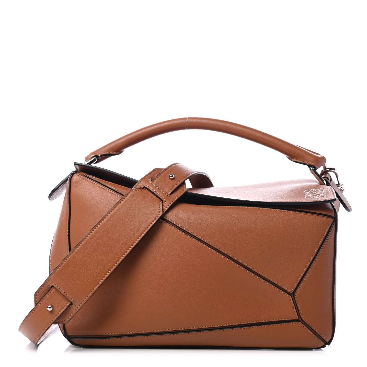 Loewe Calfskin Medium Puzzle Bag Tan 1 of 4