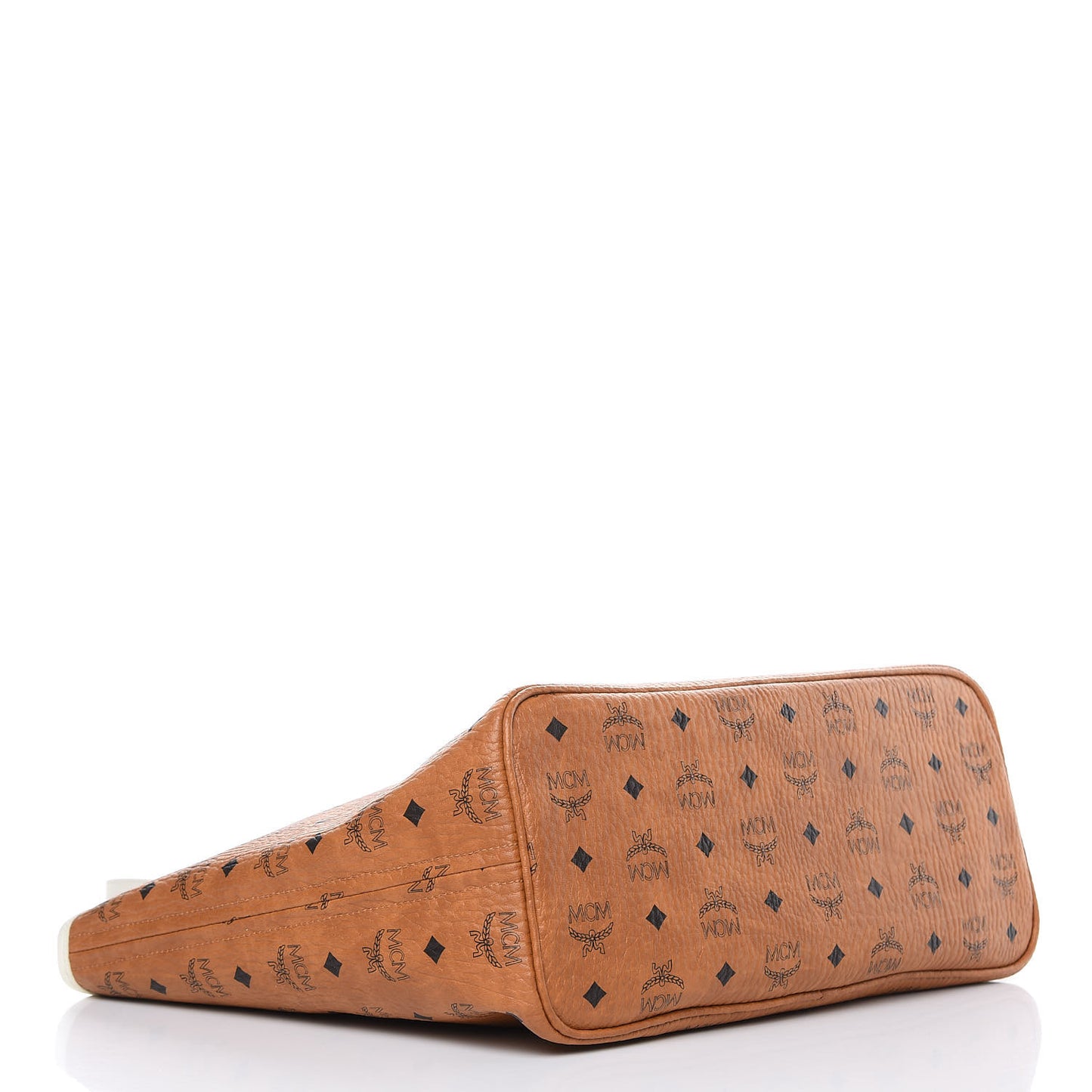 Visetos Medium Shopper Cognac Off White