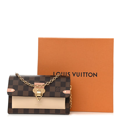 Louis Vuitton Damier Ebene Vavin Chain Wallet Creme 11 of 11