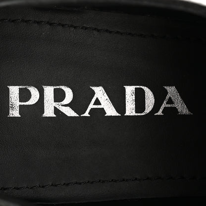 Prada Spazzolato Metal Triangle Logo 50mm Loafers 36.5 Black 22 of 27