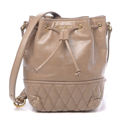 Miu Miu Vitello Shine Bucket Bag Cipria 1 of 14