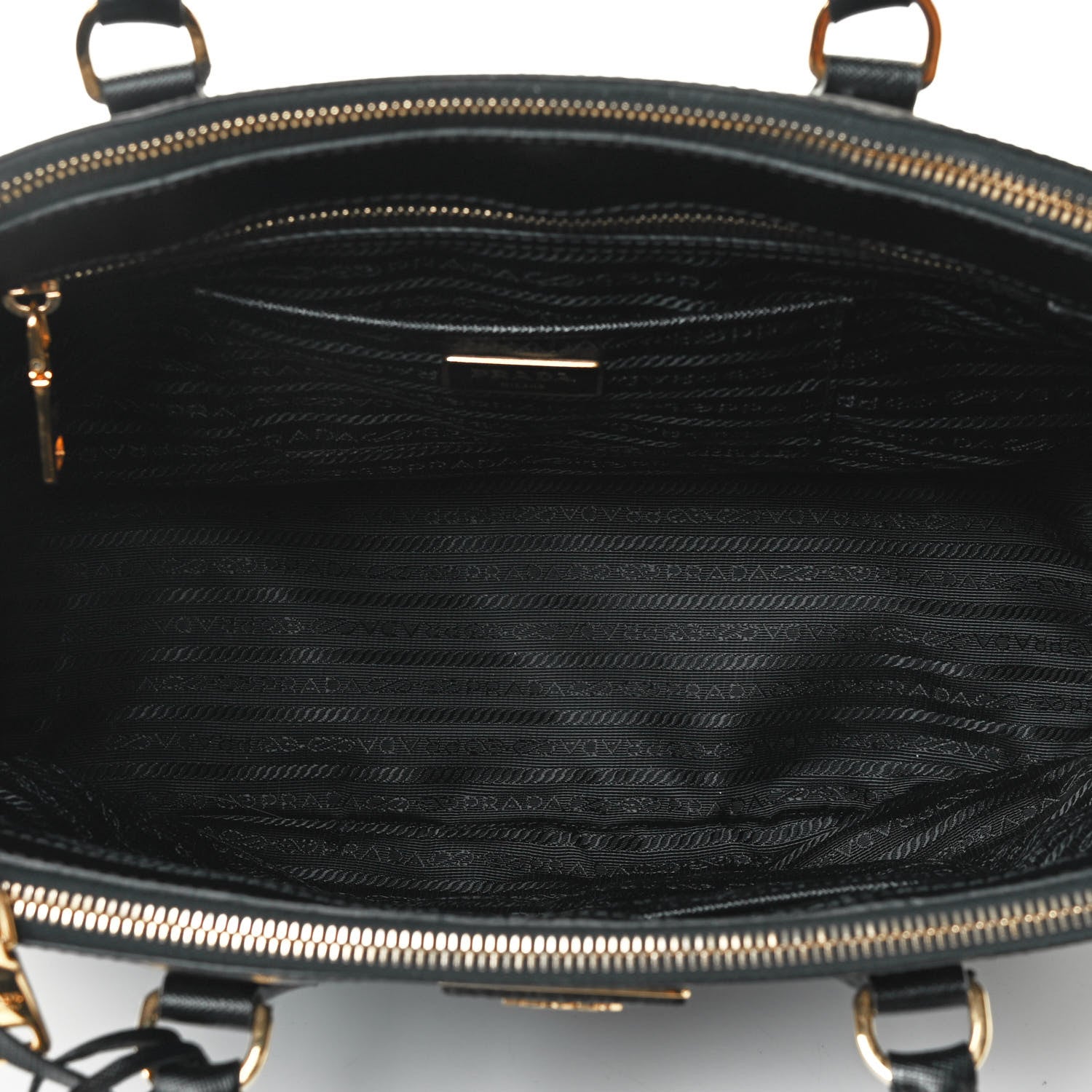 Prada Saffiano Medium Galleria Double Zip Tote Black 4 of 4