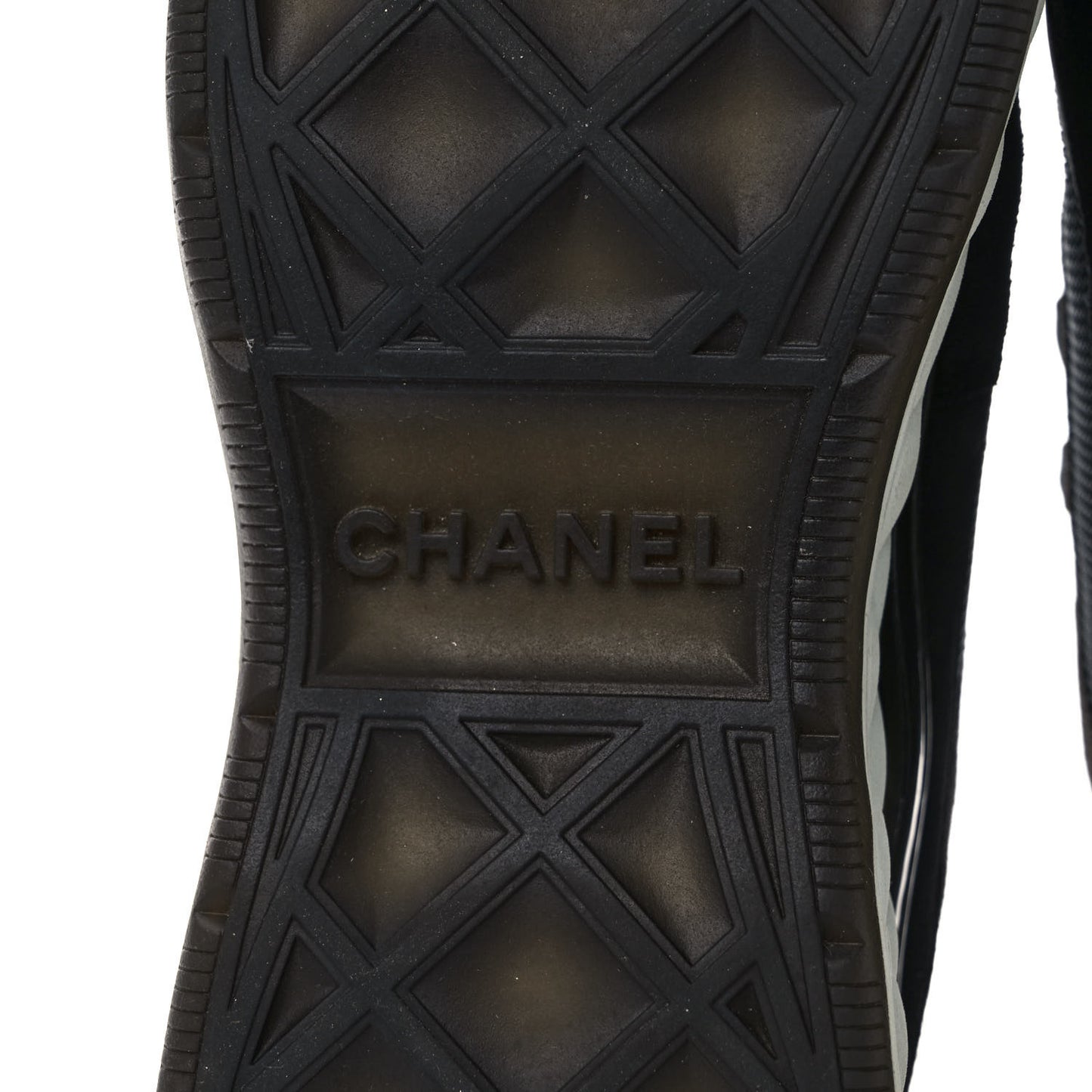 Velvet Calfskin Mixed Fibers CC Sneakers 39 Black