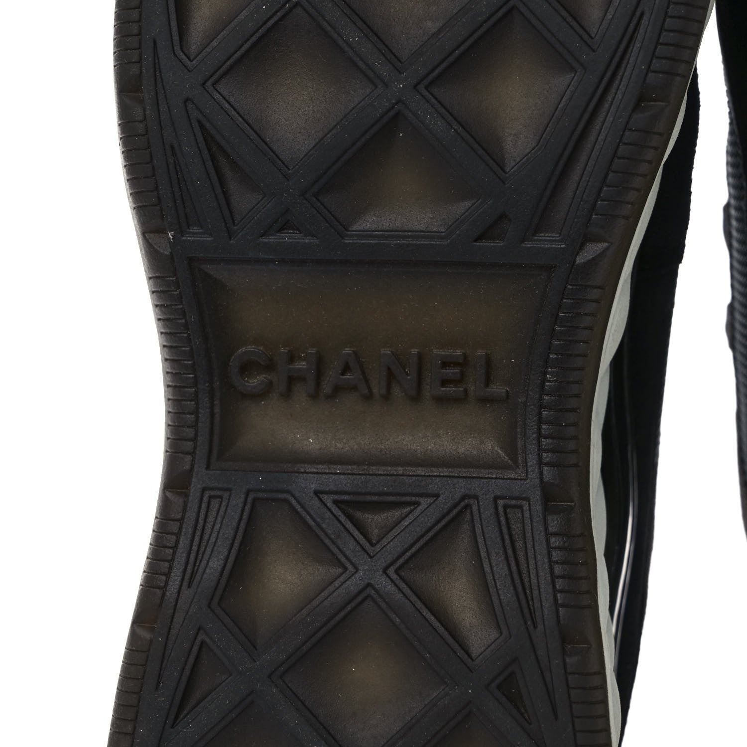 Chanel Velvet Calfskin Mixed Fibers CC Sneakers 39 Black 7 of 10