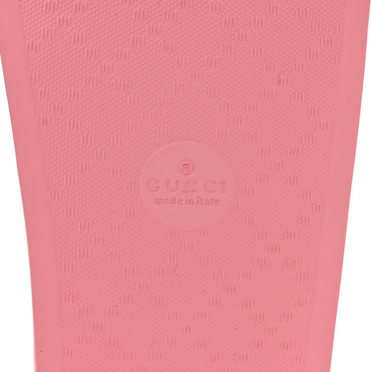 Rubber GG Monogram Perforated Womens Slide Sandals 38 Rose Box