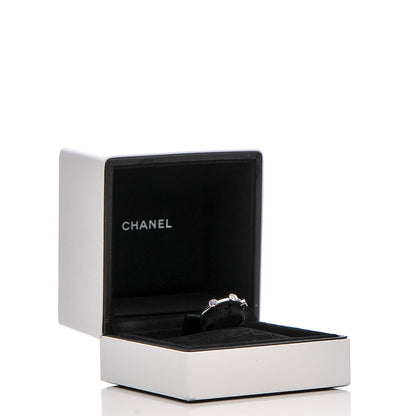 Chanel 18K White Gold Diamond Pink Sapphire Ring 51 6 9 of 9