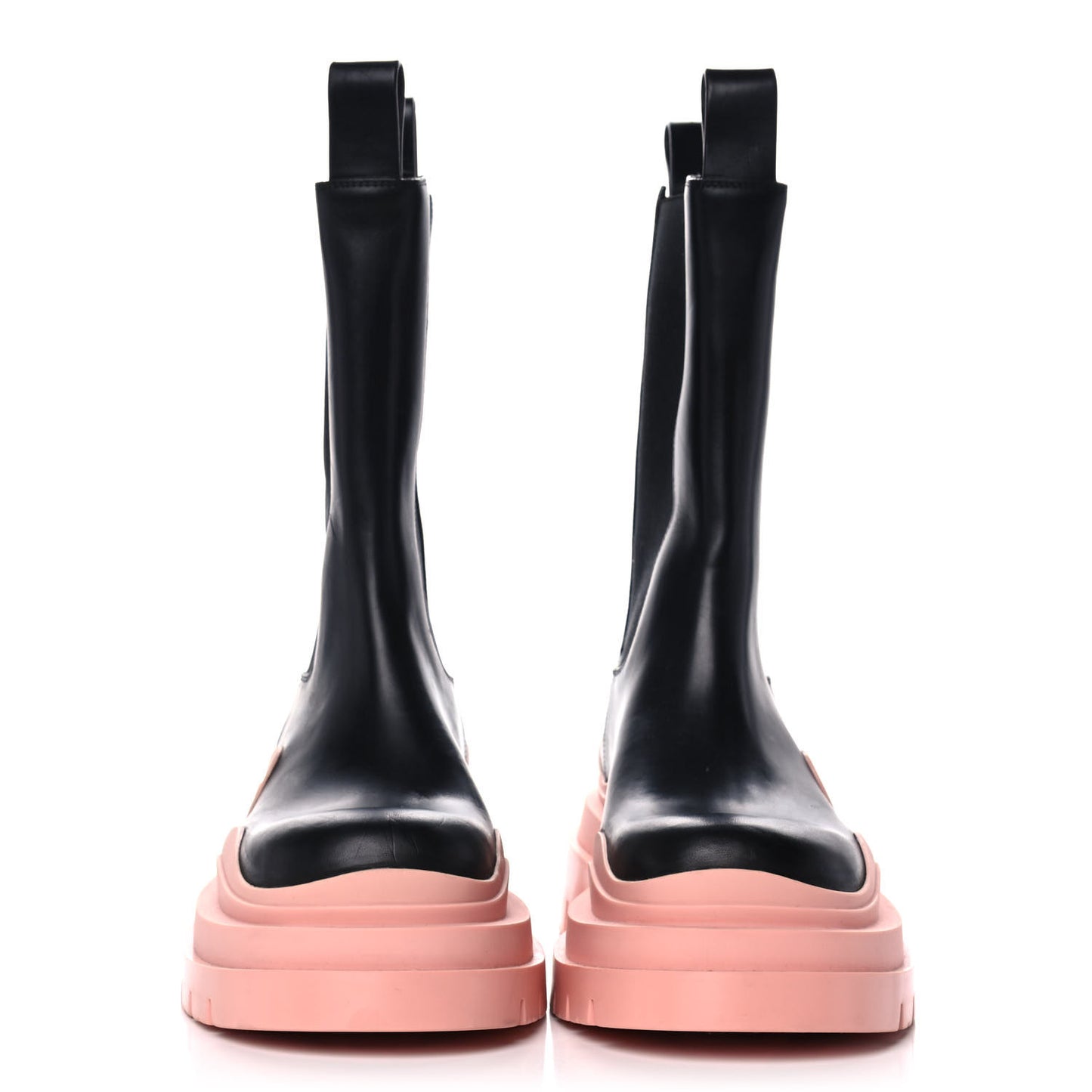 Calfskin The Tire Chelsea Boots 39.5 Black Peachy