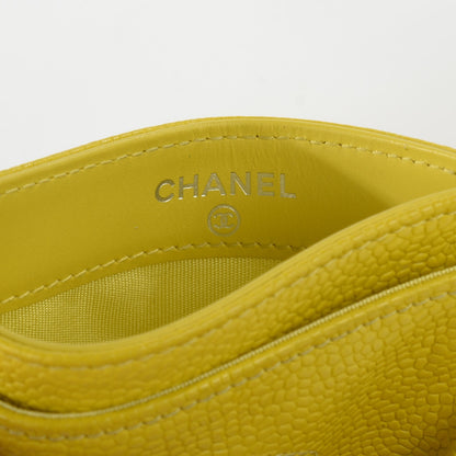 Chanel Caviar CC Timeless Card Holder Yellow 6 of 8