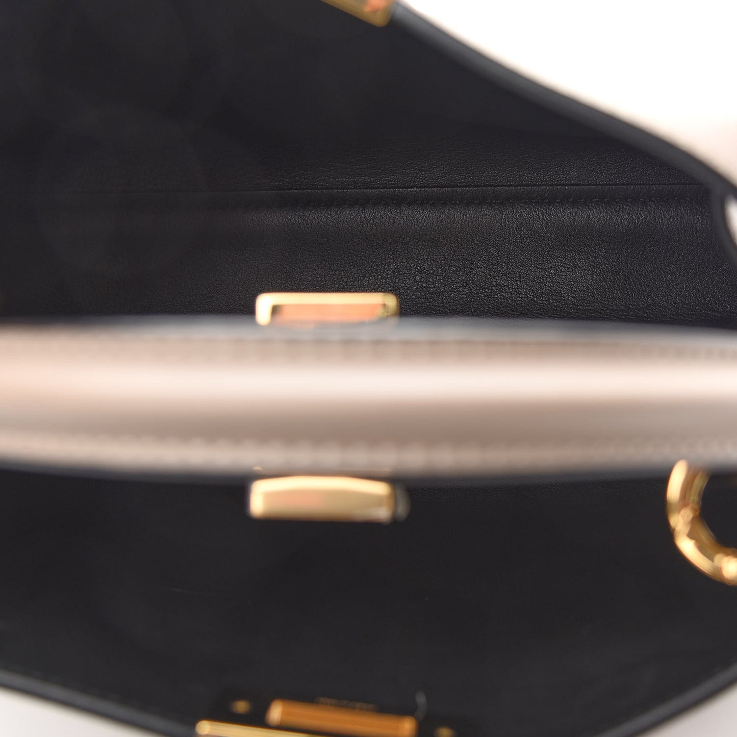 Vitello Tahiti Burro Medium Peekaboo Iconic Essentially Satchel Tortora Black