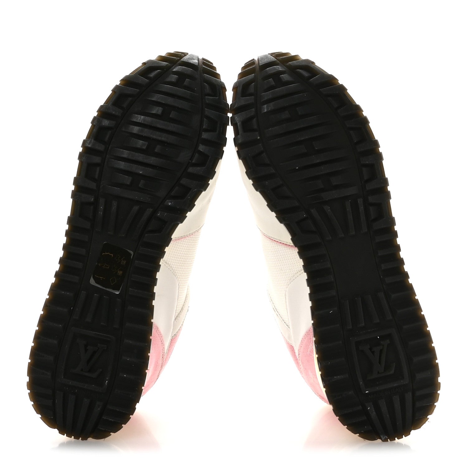 Louis Vuitton Calfskin Monogram Denim Run Away Sneakers 37.5 Pink 6 of 8