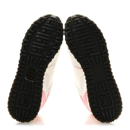 Louis Vuitton Calfskin Monogram Denim Run Away Sneakers 37.5 Pink 6 of 8