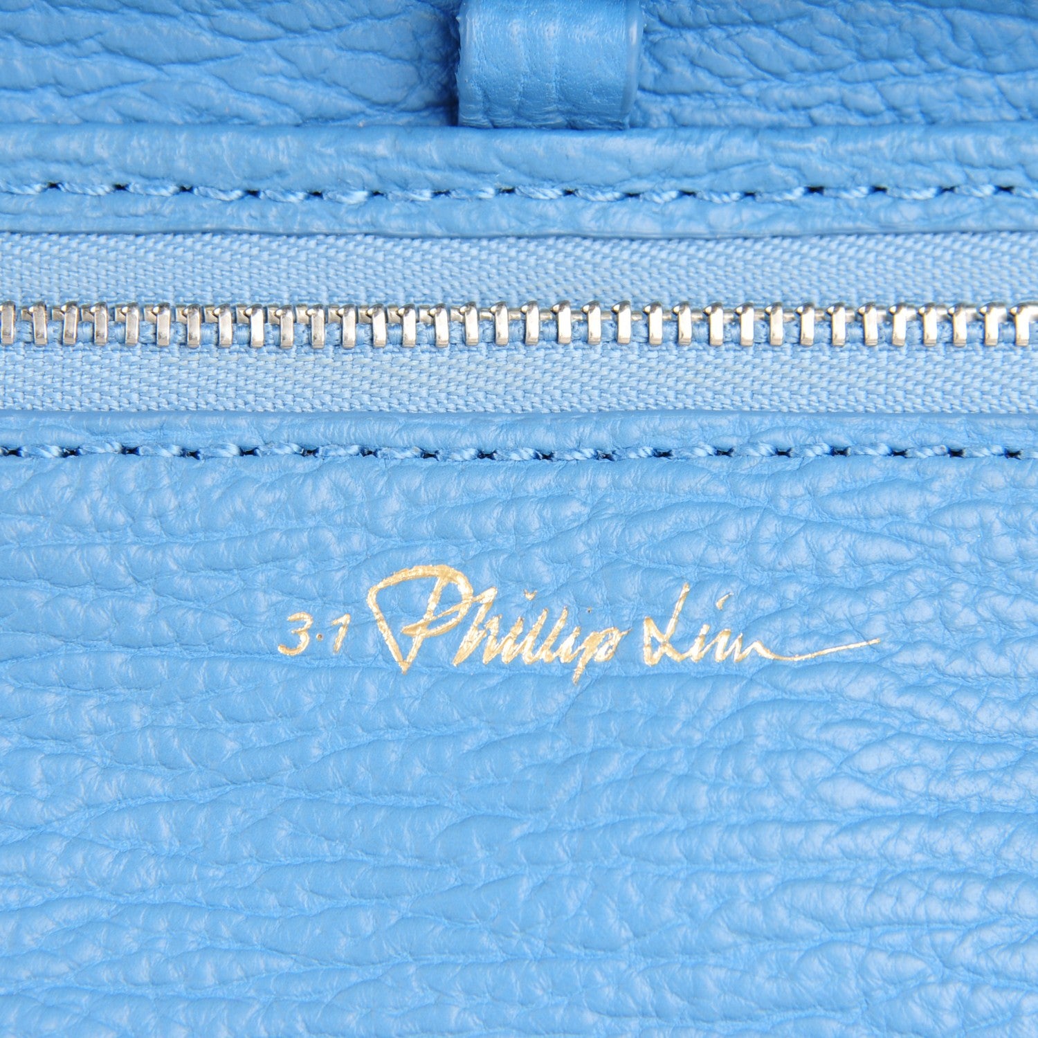 3.1 Phillip Lim 3.1 Textured Calfskin Medium Pashli Satchel Memphis Blue 7 of 8