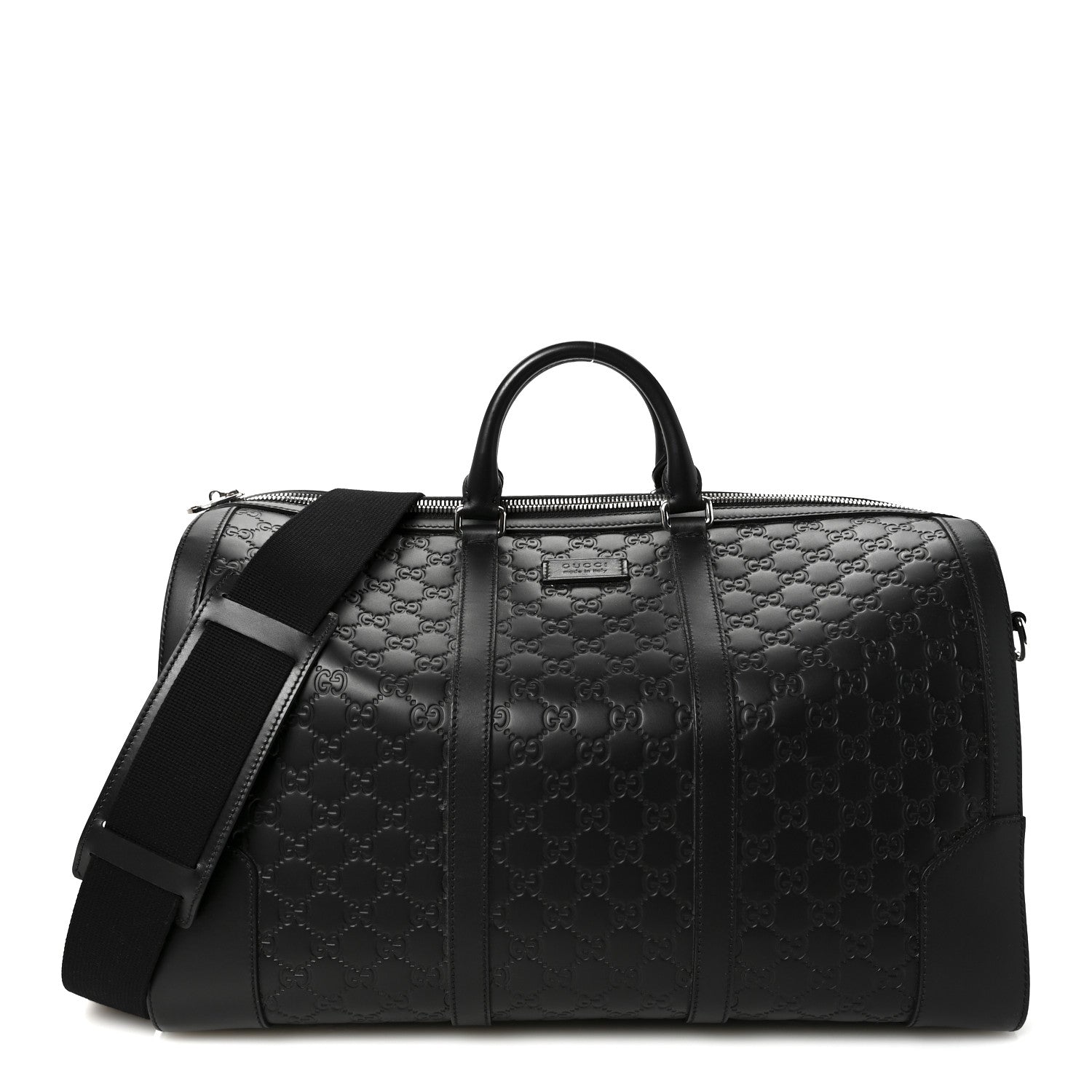 Gucci Guccissima Signature Medium Duffle Black 1 of 9