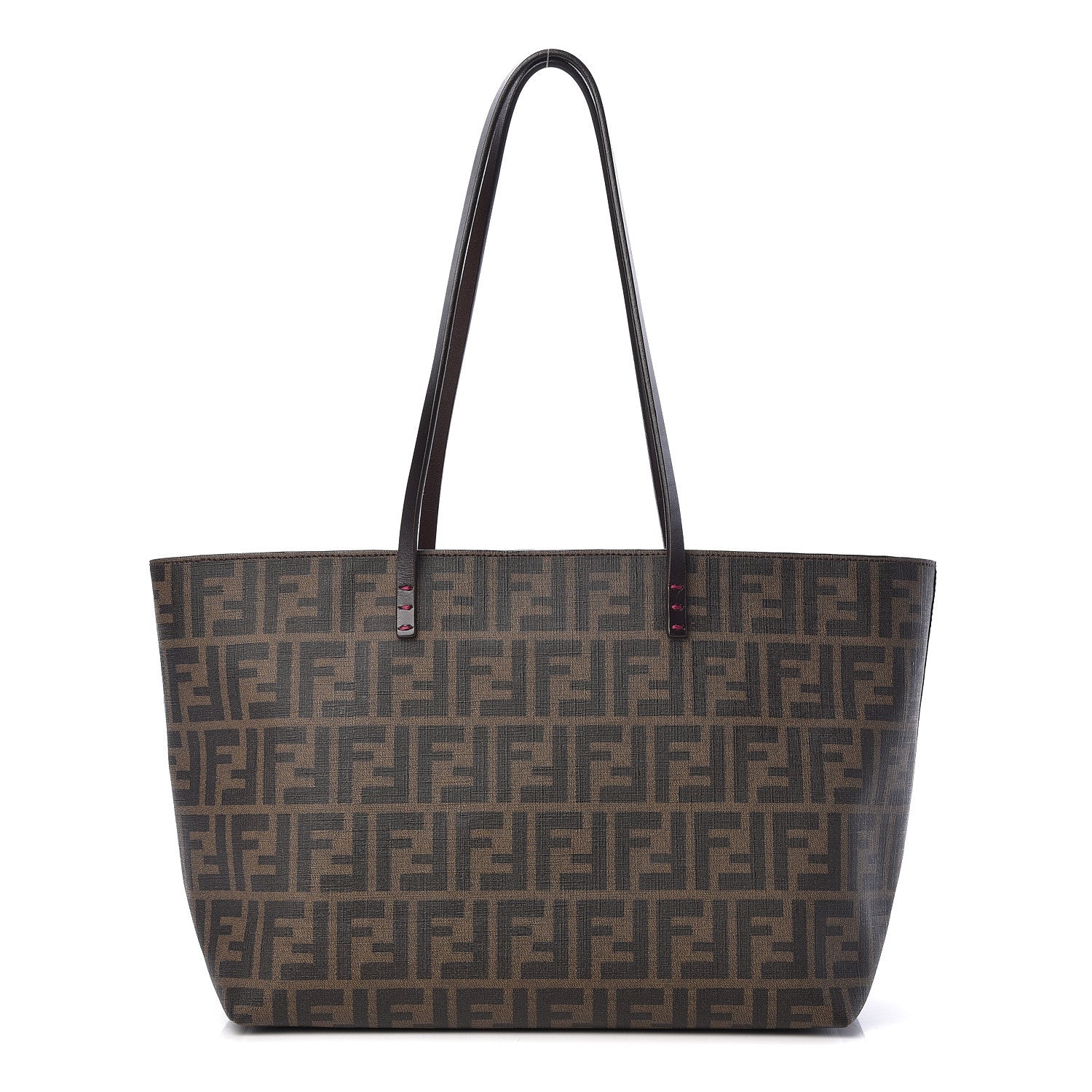 Fendi Zucca Spalmati Small Roll Tote Tobacco Fuxia 1 of 13