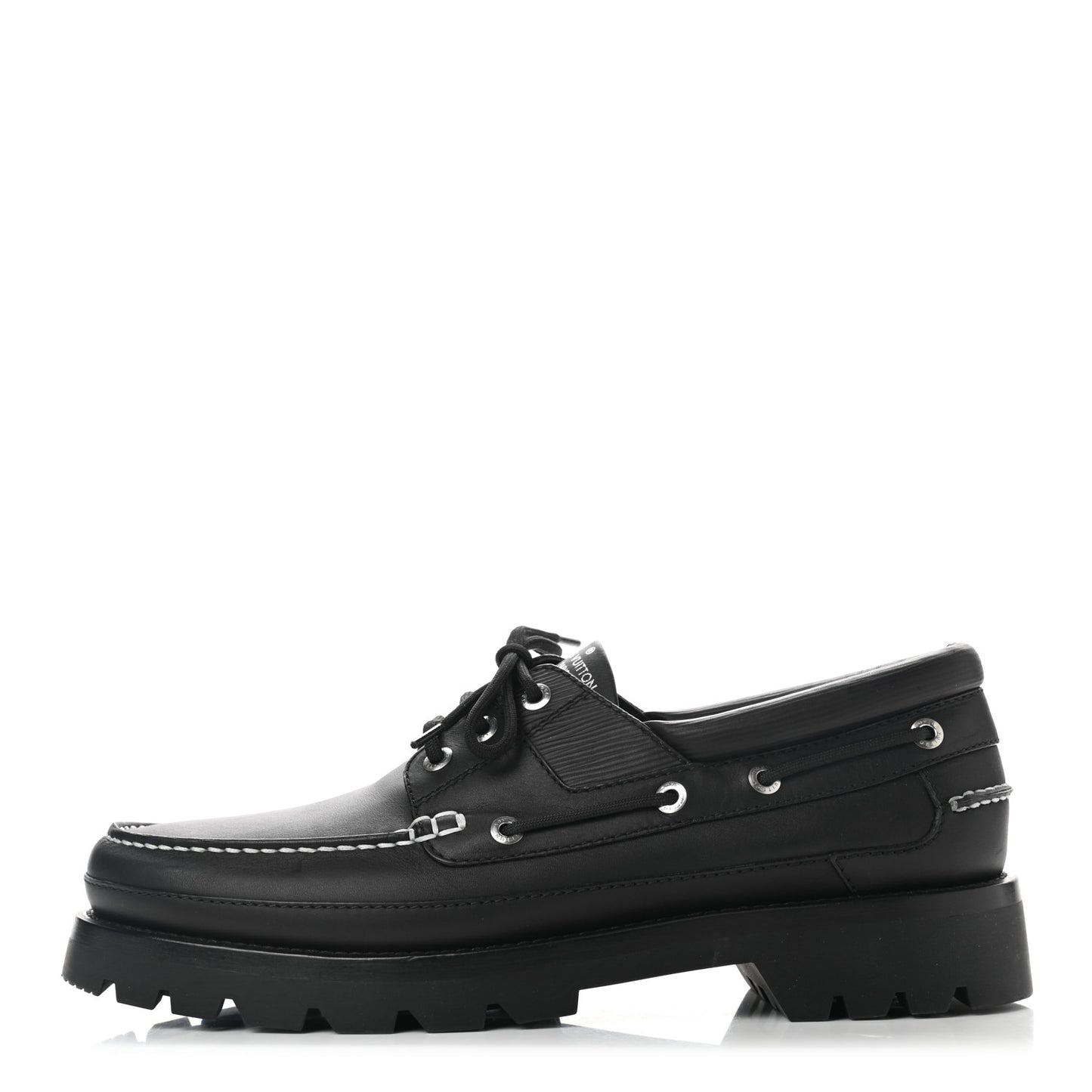 Calfskin Mens Summerland Boat Shoes 10 Black