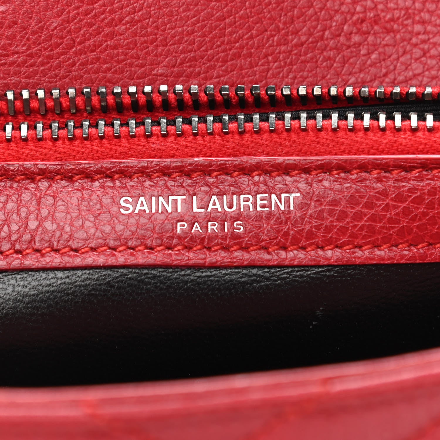 Saint Laurent Sheepskin Matelasse Chevron Monogram Medium College Bag Rouge 6 of 13