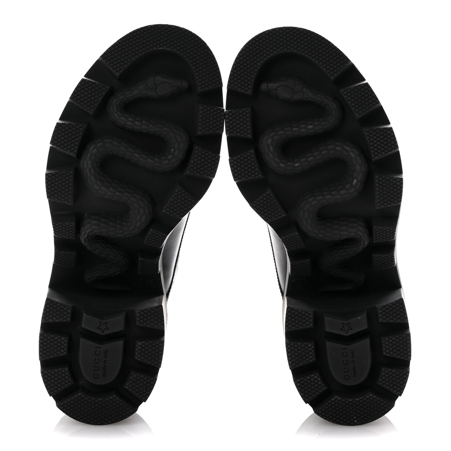 Apollo Calfskin GG Supreme Nappa Samoa Quilted Lace Up Ankle Boots 35 Black