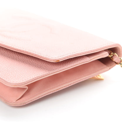Chanel Caviar Timeless CC Wallet On Chain WOC Pink 14 of 14
