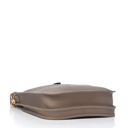 Hermes Taurillon Clemence Evelyne III PM Etoupe 4 of 10