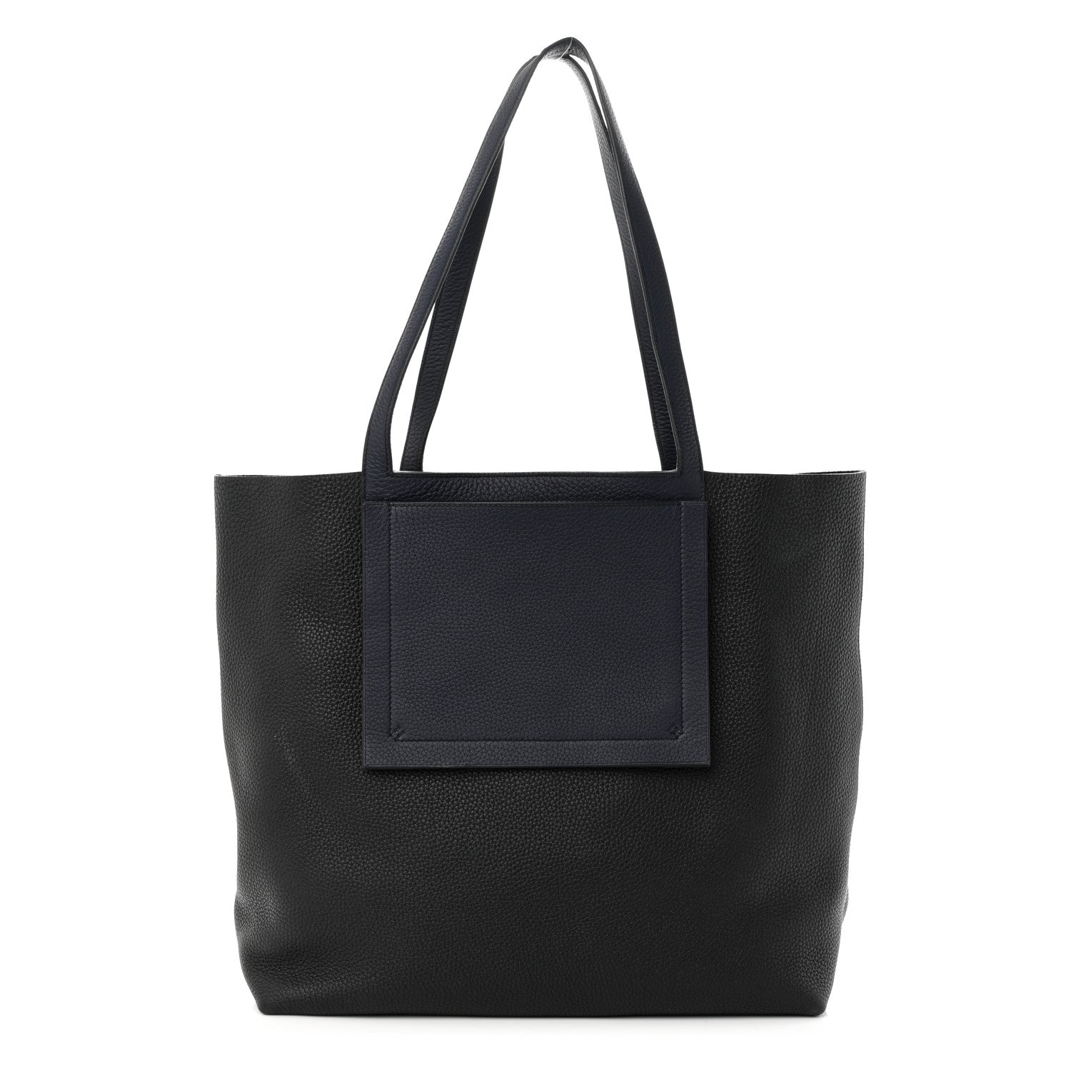 Hermes Taurillon Clemence Cabasellier 46 Black Navy Blue 1 of 10