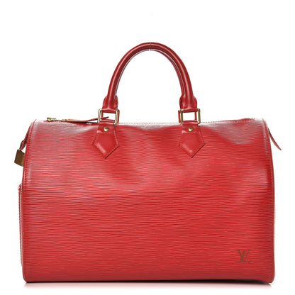 Louis Vuitton Epi Speedy 30 Castillan Red 1 of 13
