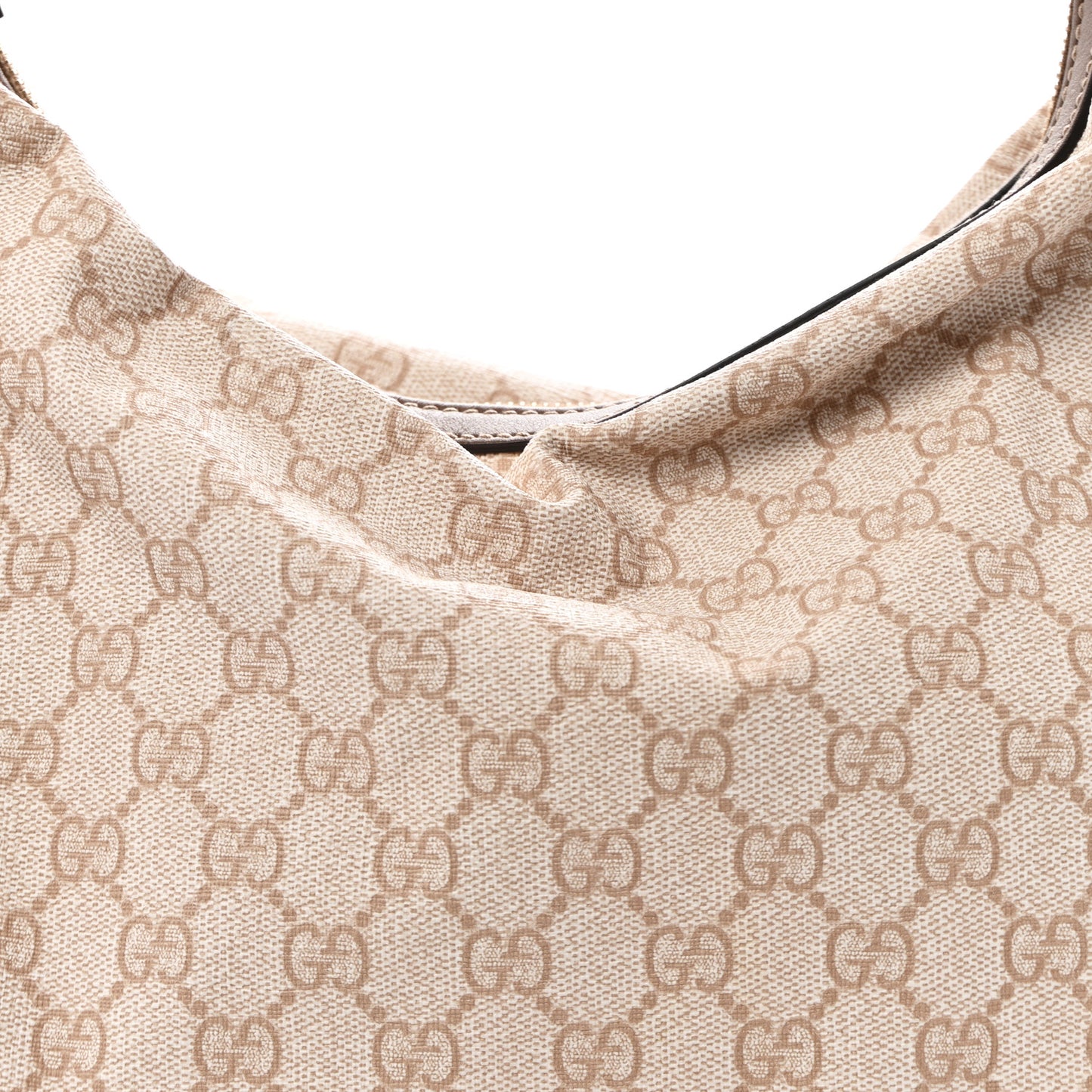 GG Supreme Monogram Margaux Calfskin Medium Nice Hobo New Mystic White Beige Brown