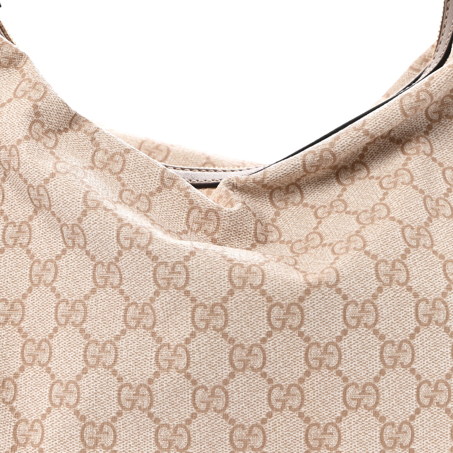 Gucci GG Supreme Monogram Margaux Calfskin Medium Nice Hobo New Mystic White Beige Brown 9 of 11