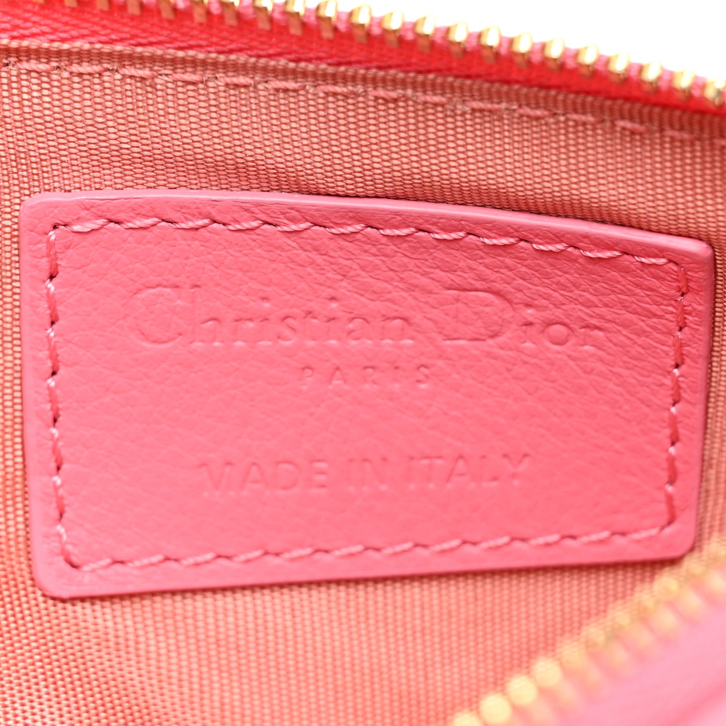 Patent Cannage Lady Dior Key Pouch Pink