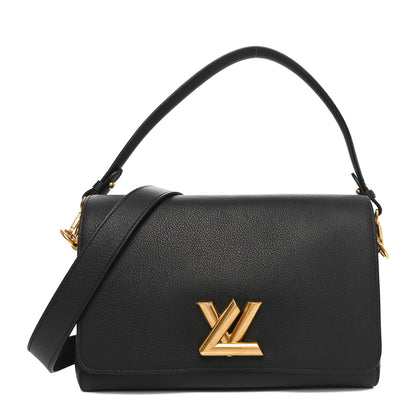 Louis Vuitton Calfskin Soft Twist Shoulder Bag Black 1 of 10