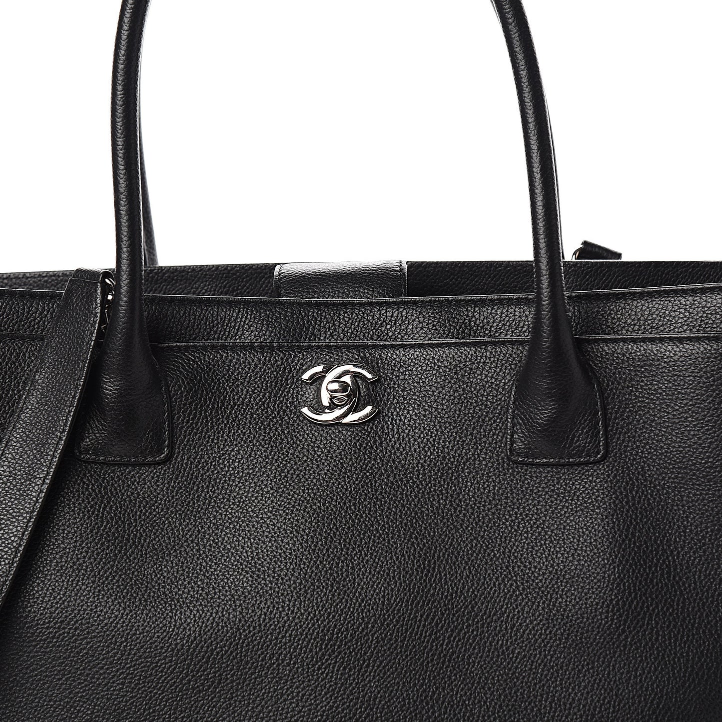 Calfskin Cerf Shopper Tote Black