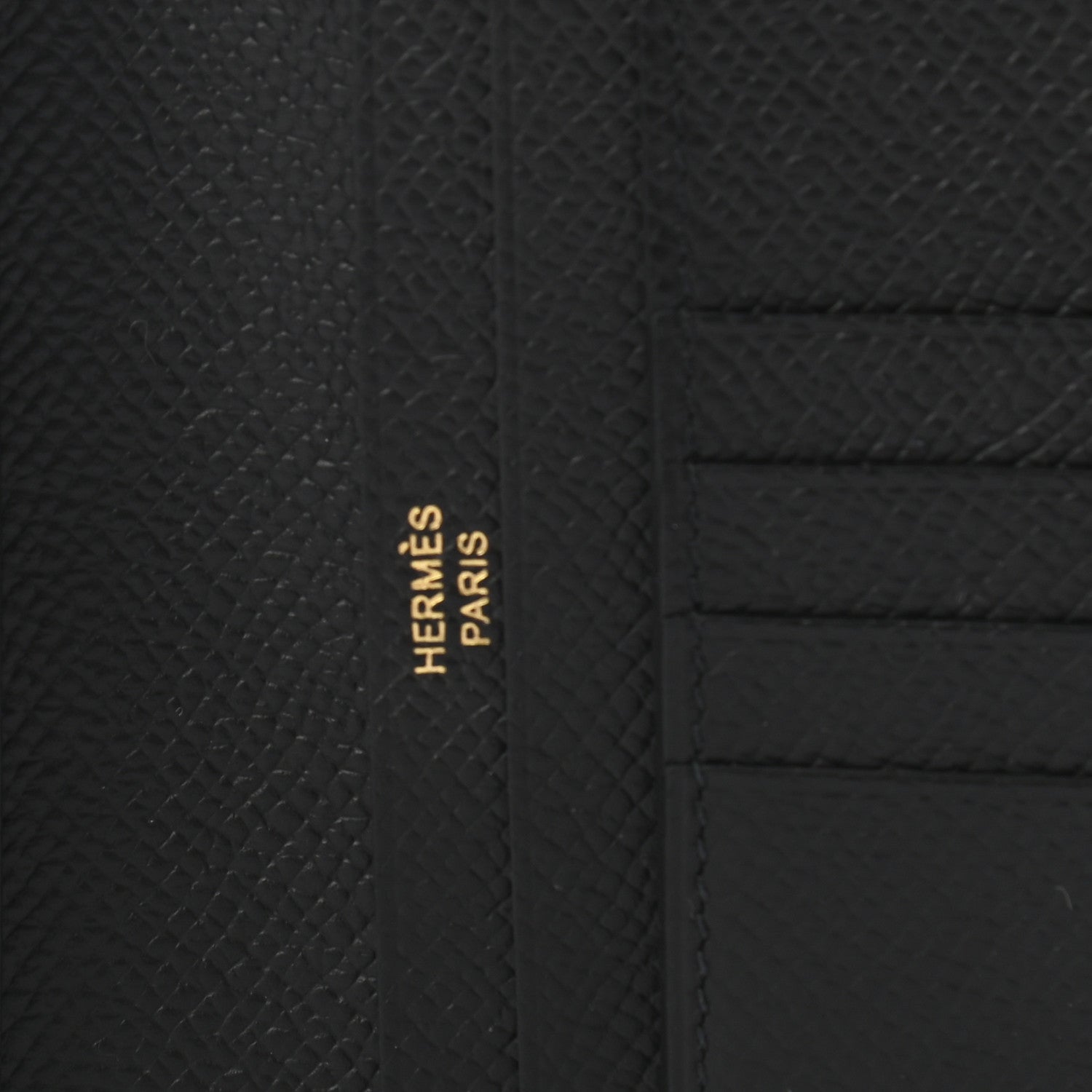 Hermes Epsom Bearn Compact Wallet Black 6 of 7