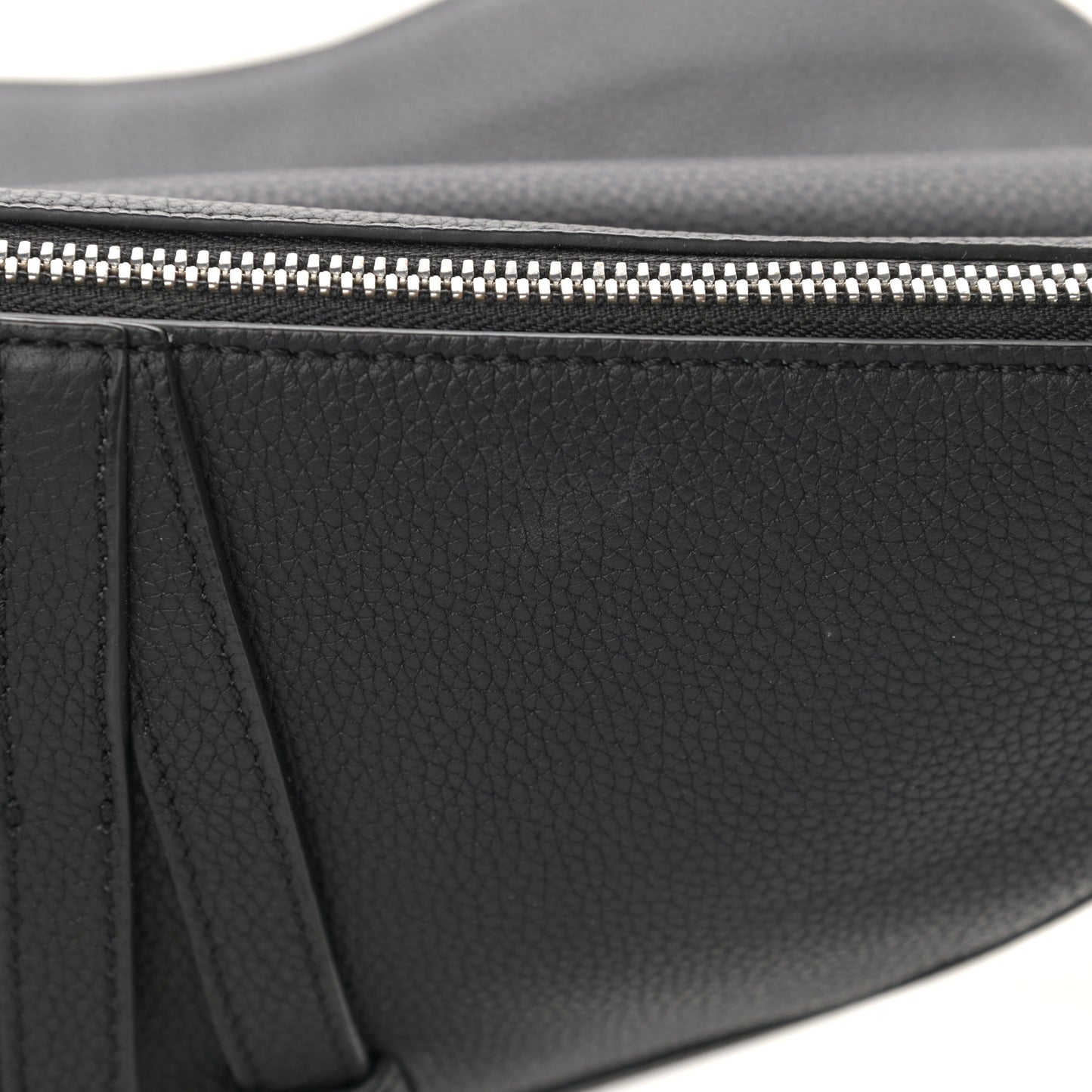 Grained Calfskin Kim Jones Saddle Bag Black