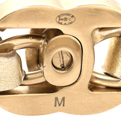 Chanel Metallic Lambskin CC Turnlock Chain Bracelet M Light Gold 5 of 5
