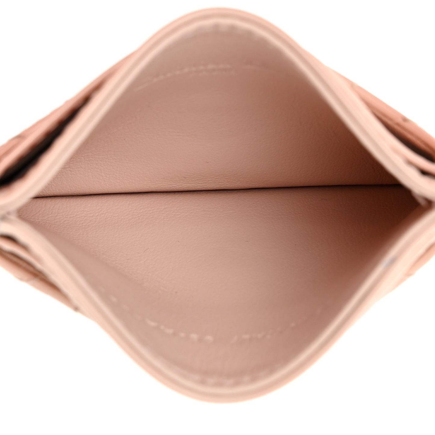 Patent Cannage Lady Dior Card Holder Powder Pink