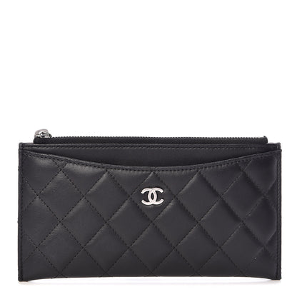 Chanel Lambskin Quilted Classic Zip Pouch Black 1 of 12