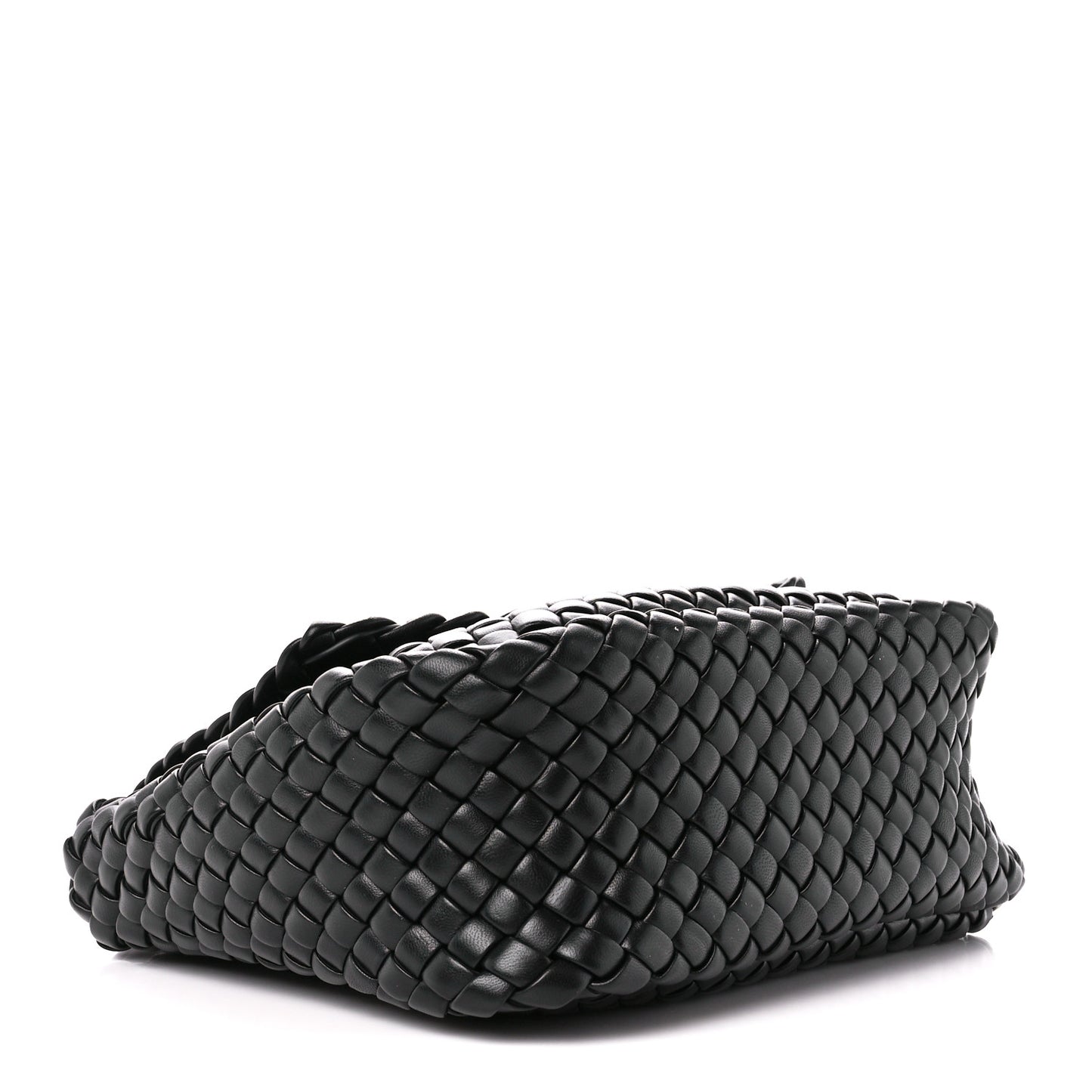 Nappa Intrecciato Small Cobble Shoulder Bag Black