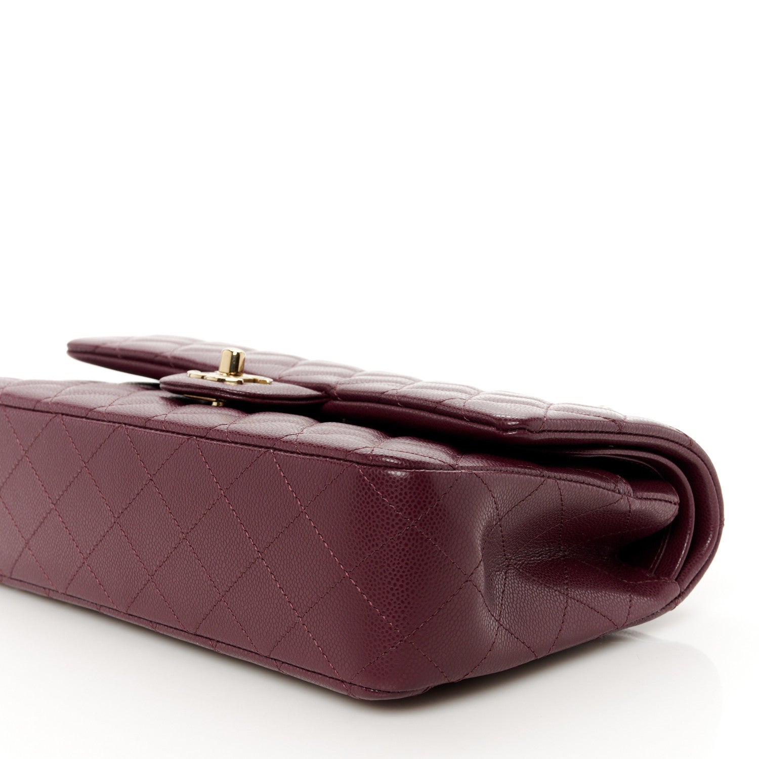 Chanel Caviar Quilted Medium Double Flap Burgundy 11 of 12