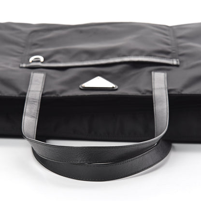 Prada Saffiano Tessuto Nylon Shopping Tote Black 11 of 15