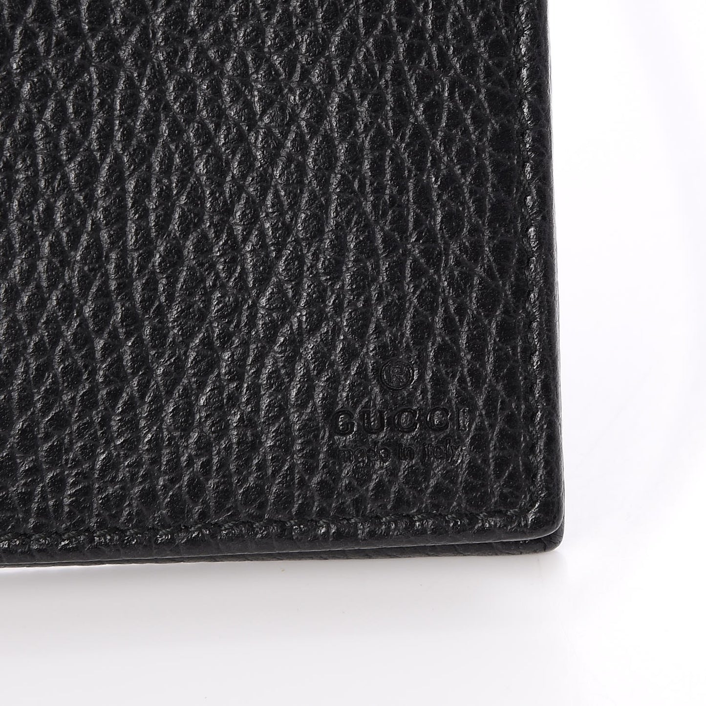 Dollar Calfskin Mini Swing Wallet Bag Black