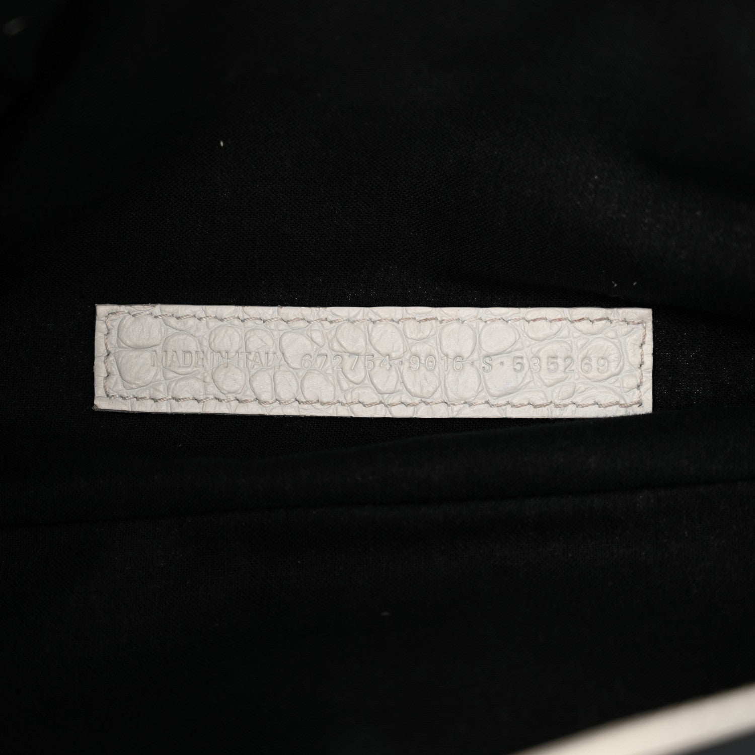 Balenciaga Extra Supple Calfskin Crocodile Embossed Medium Le Cagole Shoulder Bag White 8 of 18