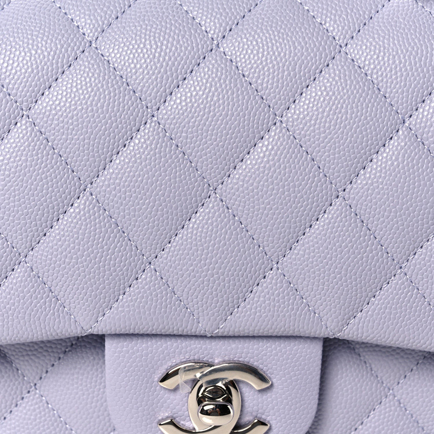 Chanel Caviar Quilted Medium Double Flap Light Purple 8 of 10