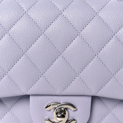 Chanel Caviar Quilted Medium Double Flap Light Purple 8 of 10