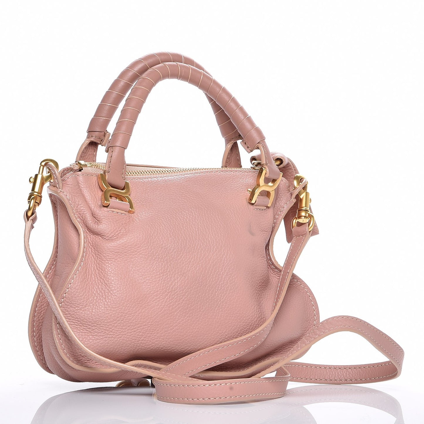 Calfskin Mini Marcie Satchel Anemone Pink