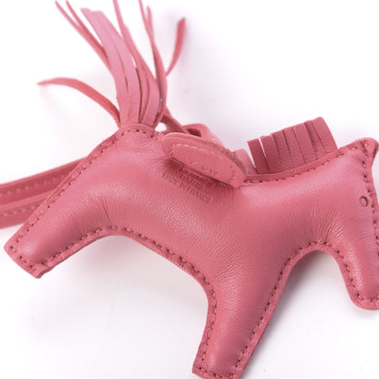 Hermes Milo Lambskin Grigri Rodeo Horse Bag Charm PM Rose Azalee 4 of 6