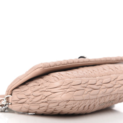 Miu Miu Nappa Matelasse Crystal Flap Clutch Cammeo 6 of 11